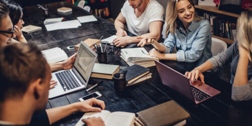 Students,Are,Studying,In,Library.,Young,People,Are,Spending,Time